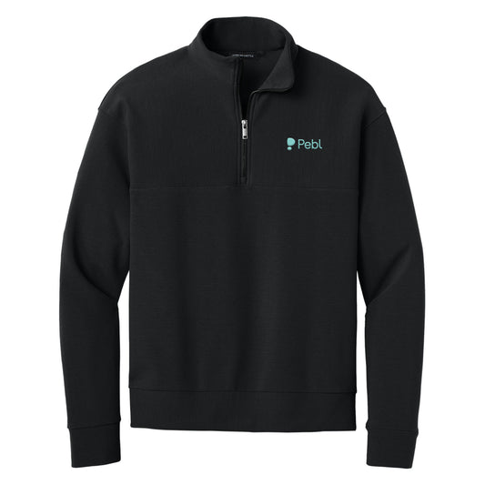 Mercer+Mettle Linear Texture 1/4-Zip - Black - Mens